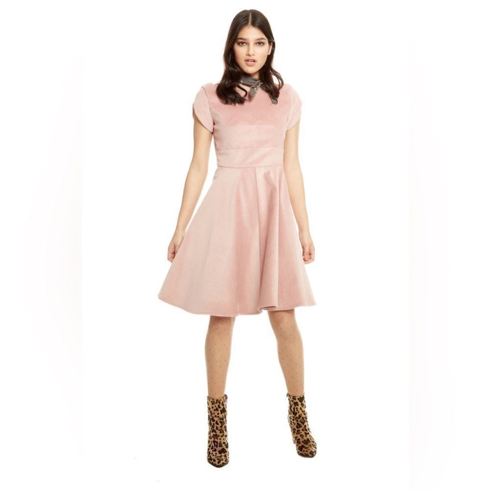🇨🇦 Annie50 🇨🇦 Blush Corduroy Dress / Size L / Made in Canada